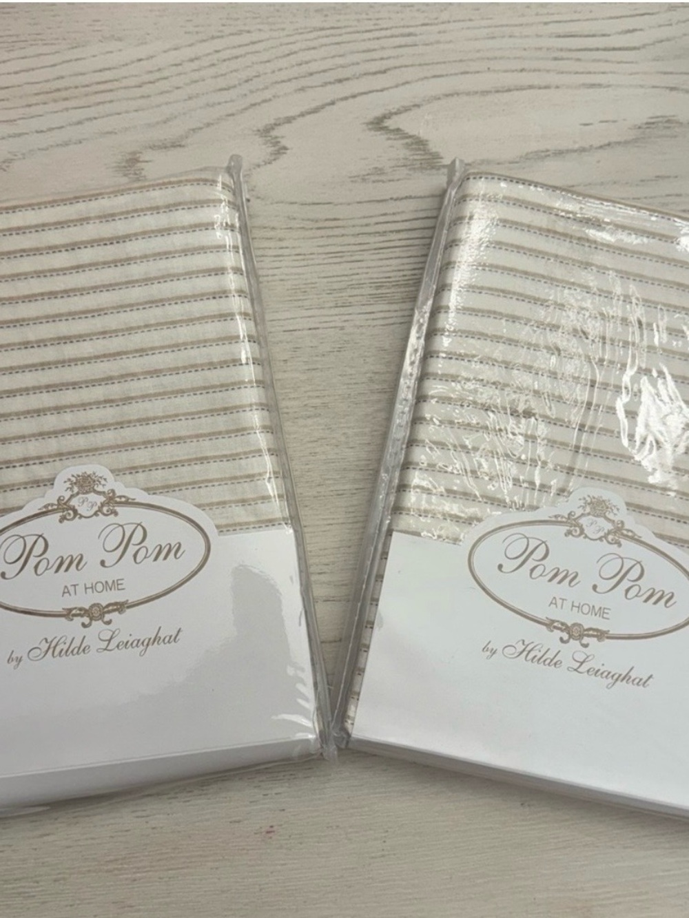 Pom Pom at Home Beige and White Striped Napkin Set